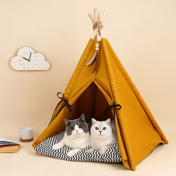 Monte & Co | Mustard Yellow Pet Teepee Dog Cat Bed
