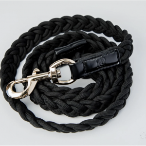 Monte & Co | Braided Plaited Dog Cat Pet Leash Lead in Black | by HGP Luxury Pet Accessories