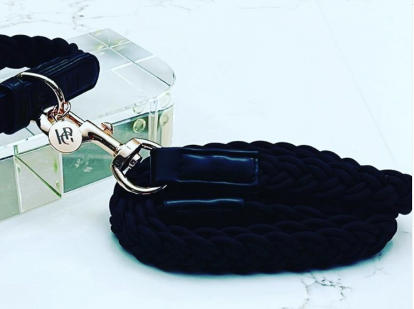 Monte & Co | Braided Rope Plaited Leash Lead in Black by HGP Luxury Pet Accessories