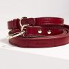 Monte & Co | Designer Pet Dog Cat Collar and Lead Set in Ruby Red | by St Argo Melbourne