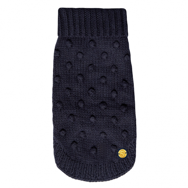 Monte & Co | Luxury merino wool chunky knit sweater in navy blue | by Sebastian Says