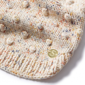 Monte & Co | Merino wool bobble knit dog jumper sweater in Speckle by Sebastian Says (close up)