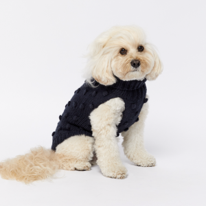 Monte & Co | Luxury Merino Wool Bobble Chunky Knit Sweater by Sebastian Says | Indigo Navy Blue