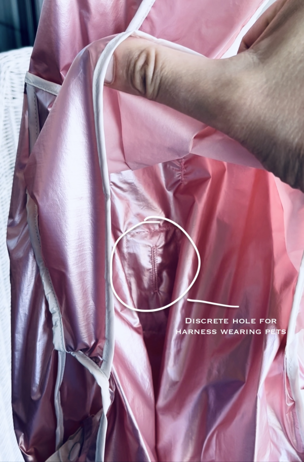 Monte & Co | Designer dog raincoat trench by Sebastian Says | Sheer Soft Pink