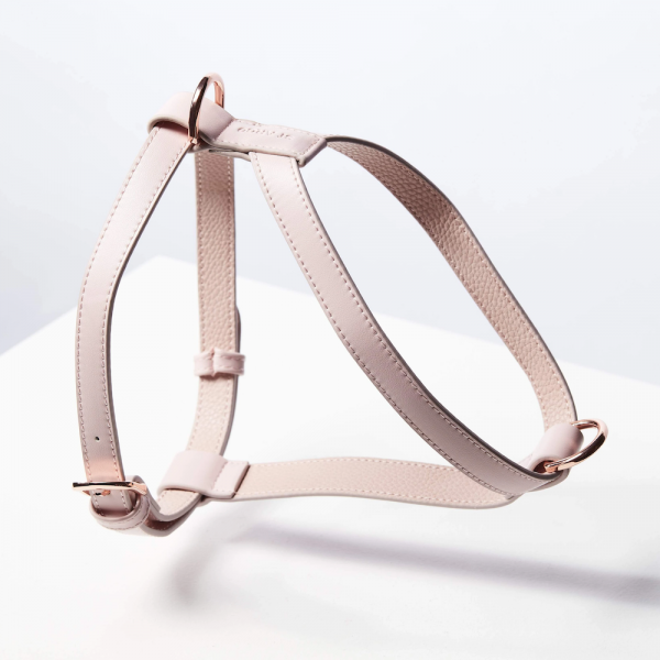 Monte & Co | Designer Dog Cat Vegan Leather Harness by St Argo | Pale Pink