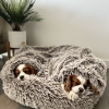 Monte & Co | Luxury Matching Calming Cuddler Bed and Blanket in Mink by Snooza Pet Products Australia