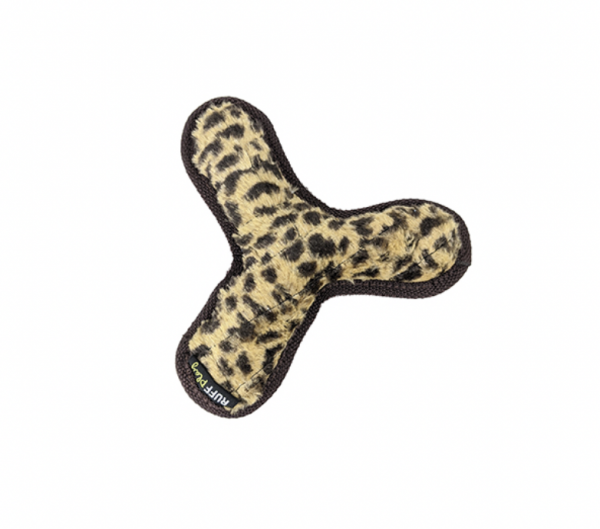Monte & Co | Luxury Plush Tristar Squeaker Toy by Ruff Play | Leopard print