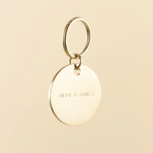 Monte & Co | Personalised Dog ID Tag Gold Charm by Ollie & James