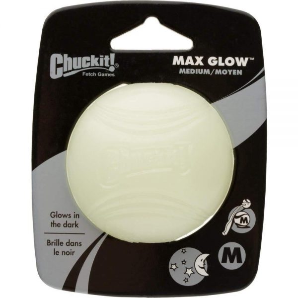 Monte & Co | Chuckit! Max Glow in the Dark Ball White (Medium size)