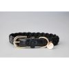 Monte & Co | Luxury Plaited Black Designer pet cat dog collar by HGP Luxury Pet Accessories