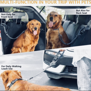 Monte & Co | MULTI FUNCTIONAL PET CAR SEAT BELT HEADREST SAFETY RESTRAINT & LEASH LEAD