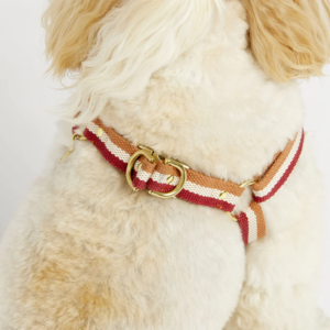 Monte & Co | 3-stripe designer step in dog harness in toffee_red by Sebastian Says