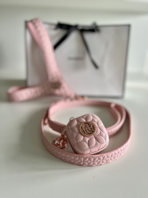 Monte & Co | Designer pet accessories dog cat poop waste bag holder purse by HGP Luxury Pet Accessories | Pink Kiss