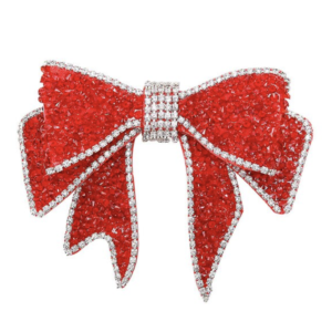 Monte & Co | Rhinestone Crystal Bow | Red