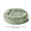 Monte & Co | Luxury Designer Calming Cuddler Pet Dog Cat Bed Cover Set by Snooza Pet Products Australia | Moss Green | Eco-friendly machine washable covers
